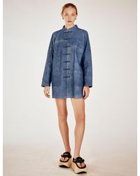 Angel Chang Grandfather Jacket - Blue
