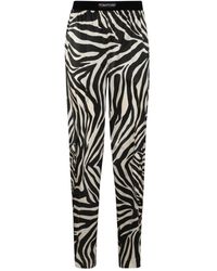 Tom Ford - White And Black Silk Pants - Lyst