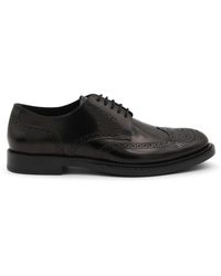 Tod's - Black Leather Oxford Shoes - Lyst