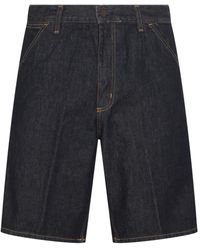 Carhartt - Dark Blue Cotton Shorts - Lyst