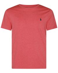 Polo Ralph Lauren - Red Cotton T-shirt - Lyst