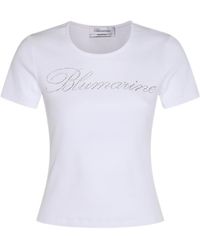 Blumarine - White Cotton T-shirt - Lyst