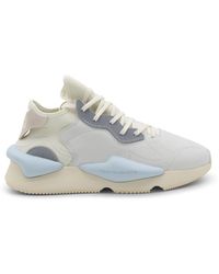 Y-3 - Blue And White Leather Sneakera - Lyst