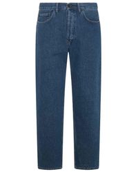 Carhartt - Blue Cotton Denim Jeans - Lyst