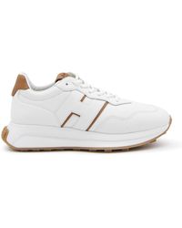 Hogan - White And Brown Leather H641 Sneakers - Lyst