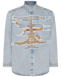 Y. Project - Light Blue Cotton Denim Jacket - Lyst