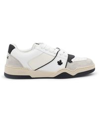 DSquared² - White And Black Leather Sneakers - Lyst