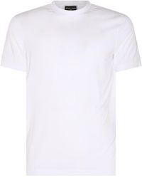 Giorgio Armani - White Viscose Blend T-shirt - Lyst