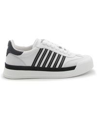 DSquared² - And Black Leather New Jersey Sneakers - Lyst
