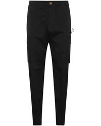 Versace - Black Cotton Cargo Trousers - Lyst