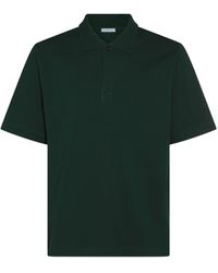 Burberry - Dark Green Cotton Polo Shirt - Lyst