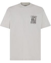 Carhartt - Dark White Cotton T-shirt - Lyst