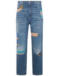 Marni - Blue Cotton Denim Jeans - Lyst