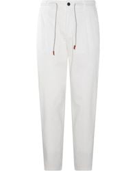 Eleventy - White Cotton Pants - Lyst