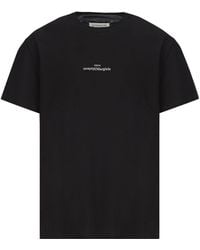 Maison Margiela - Black Cotton Logo T-shirt - Lyst