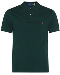Polo Ralph Lauren - Dark Green Cotton Polo Shirt - Lyst