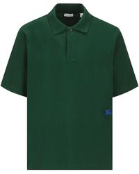 Burberry - Green Cotton Polo Shirt - Lyst