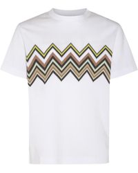 Missoni - White Multicolour Cotton T-shirt - Lyst