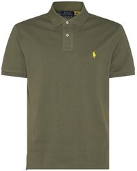Polo Ralph Lauren - Olive Green And Yellow Cotton Polo Shirt - Lyst