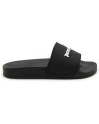 Palm Angels - And White Rubber Slides - Lyst