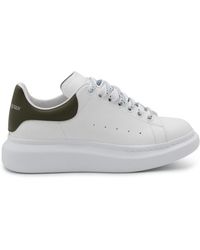 Alexander McQueen White And Khaki Oversize Sneakers for Men Lyst