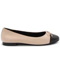 Tory Burch - And Black Leather Cap Toe Flats - Lyst