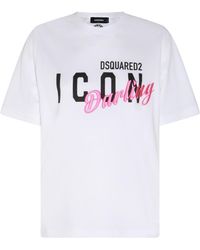 DSquared² - , Black And Pink Cotton T-shirt - Lyst