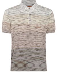 Missoni - Beige Multicolour Cotton Polo Shirt - Lyst