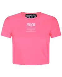 Versace - Pink And White T-shirt - Lyst