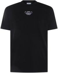 Off-White c/o Virgil Abloh - Black And White Cotton T-shirt - Lyst
