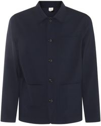 Altea - Blue Wool Blend Casual Jacket - Lyst