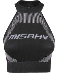 MISBHV - Black And White Top - Lyst