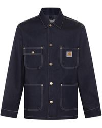 Carhartt - Blue Cotton Denim Jacket - Lyst