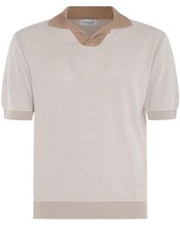 Piacenza Cashmere - Beige Cotton-silk Blend Polo Shirt - Lyst