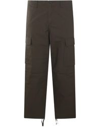 Carhartt - Dark Brown Cotton Pants - Lyst