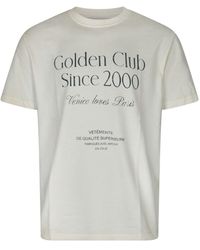 Golden Goose - Cream Cotton T-Shirt - Lyst