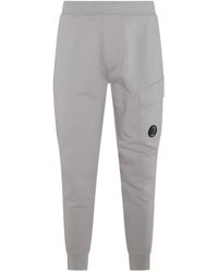 C.P. Company - Light Grey Cotton Track Pants - Lyst