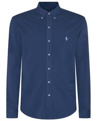 Polo Ralph Lauren - Dark Blue Cotton Shirt - Lyst