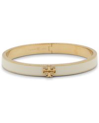 Tory Burch - White And Gold-tone Brass Bracelet - Lyst