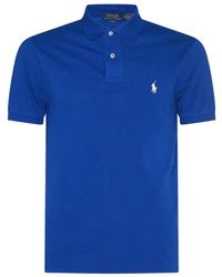 Polo Ralph Lauren - Royal Blue And White Cotton Polo Shirt - Lyst
