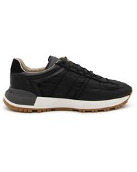 Maison Margiela - Leather And Canvas Sneakers - Lyst