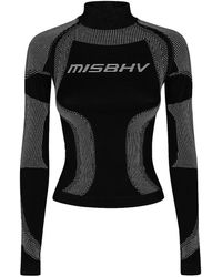 MISBHV - Black And White Stretch Sport Muted Top - Lyst