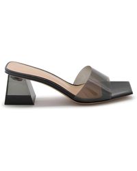 Gianvito Rossi - Fume And Black Pvc And Leather Cosmic Sandals - Lyst