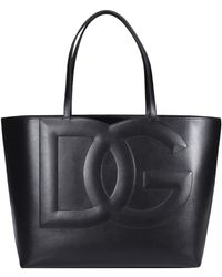 Dolce & Gabbana - Black Leather Tote Bag - Lyst