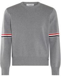 Thom Browne - Grey Cotton Knitwear - Lyst