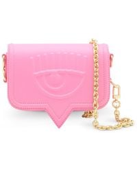 Chiara Ferragni - Pink Faux Leather Eyelike Shoulder Bag - Lyst