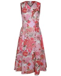 Marni - Pink Cotton Midi Dress - Lyst
