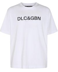 Dolce & Gabbana - And Black Cotton T-shirt - Lyst