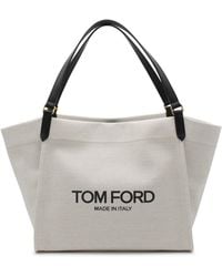 Tom Ford - Rope And Black Canvas And Leather Large Tote Bag - Lyst