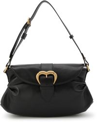 Pinko - Black Classic Jolene Leather Shoulder Bag - Lyst